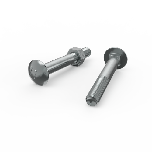 ZENITH M10x75MM Zinc Plated Cup Head Nut & Bolt Each BZC01075