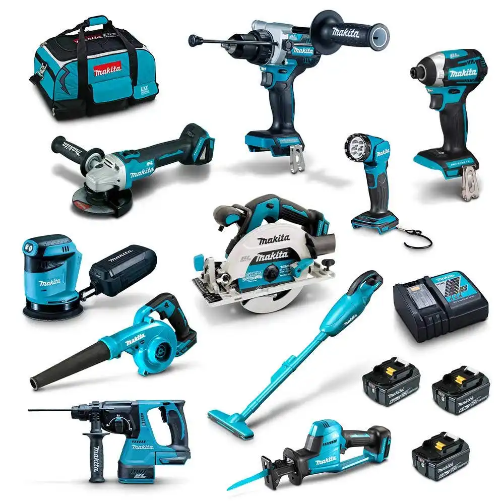 Makita 18V 10 Piece 3 X 6.0Ah Combo Kit DLX1052GX1