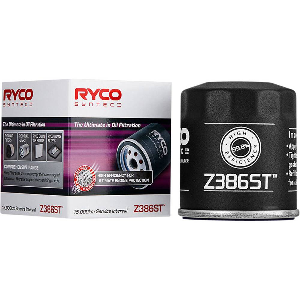Ryco SynTec Oil Filter - Z386ST (Interchangeable With Z386)