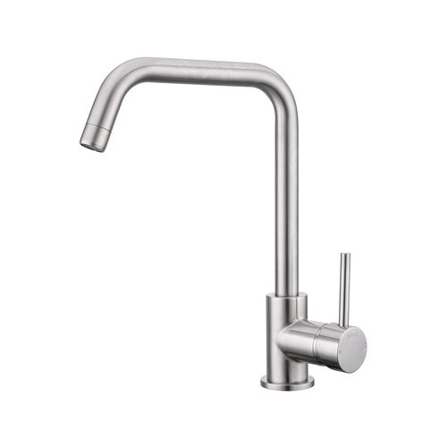 Estilo 35mm Brushed Stainless Steel Side Pin Lever Sink Mixer - WELS 4 Star 7.5L/min