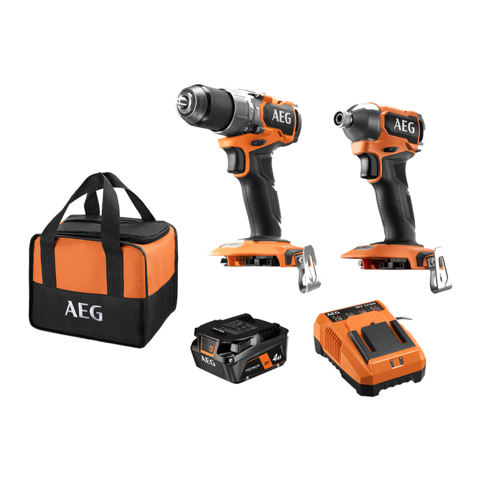 AEG Powertools 18V Brushless Sub Compact 2-Piece 4.0Ah Kit