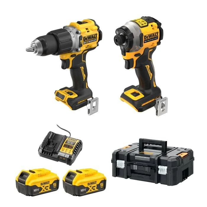 DeWALT 18V XR 2 Piece 5.0Ah Compact Combo Kit DCZ2050P2T-XE
