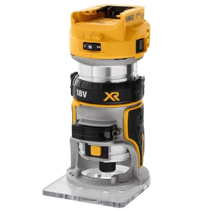 DeWALT 8mm 18V XR Li-Ion Brushless Router - Skin Only - DCW600N-XJ