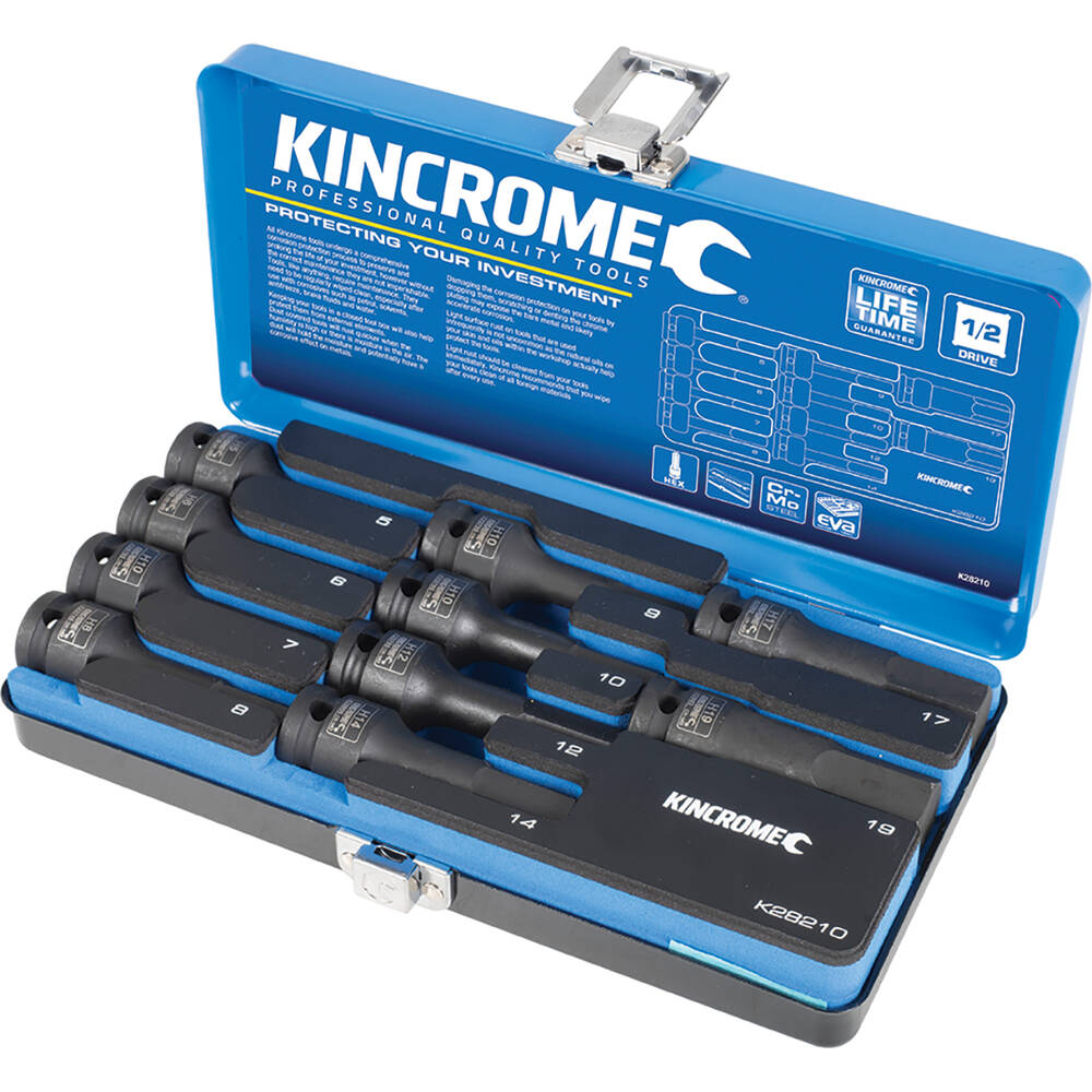 Kincrome Hex Impact Socket Set 1/2" Drive Metric 10 Piece