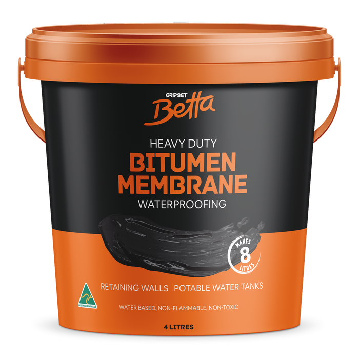 Gripset Betta 4L Bitumen Rubber Waterproofing Membrane - BETMB003