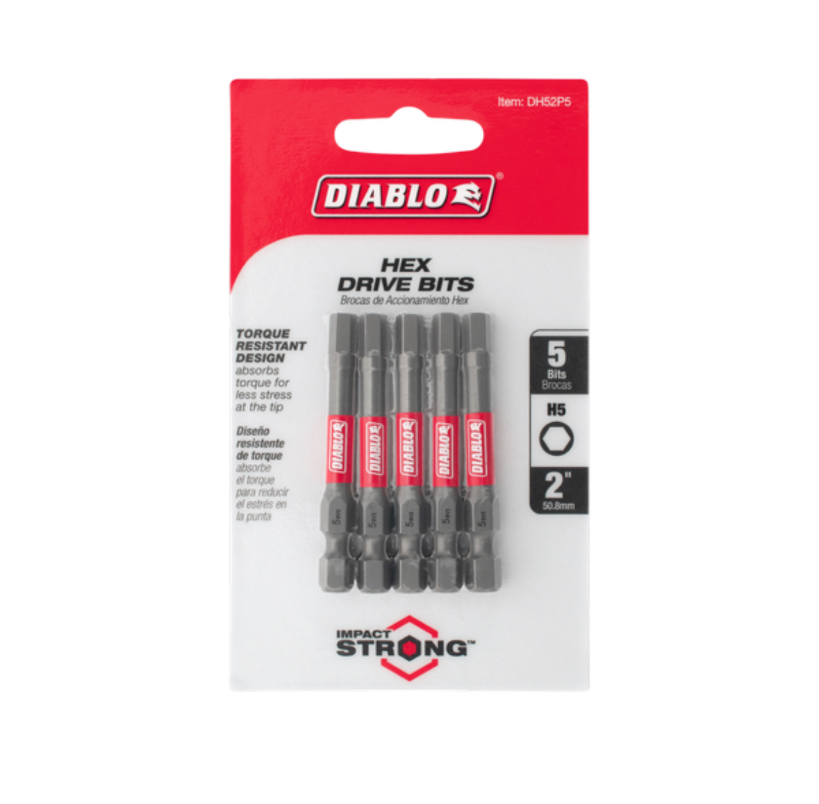 Diablo H5 50mm Power Bit - 5 Pack - 2608F03284